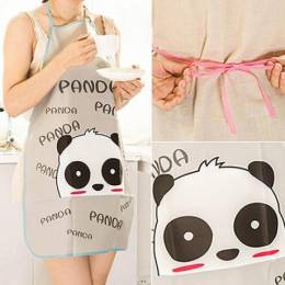 Panda Desenli Mutfak Apron Önlük