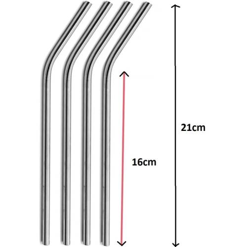 Paslanmaz Çelik Pipet Seti 5 Parça - 1