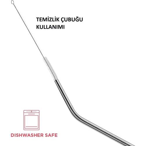 Paslanmaz Çelik Pipet Seti 5 Parça - 3